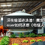 深夜偷溜进泳池！美女coser如何还原《电锯人》蕾塞约会名场面？（图1）