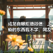 成龙自曝拒绝微信：上瘾的东西我不学，网友热议（图1）