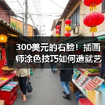 300美元的右脸!插画师涂色技巧如何造就艺术差距?(图1) 300美元的右脸!插画师涂色技巧如何造就艺术差距?(图1)