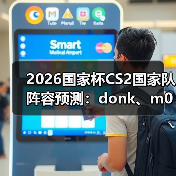 2026国家杯CS2国家队阵容预测：donk、m0NESY、京介组成核弹级战队