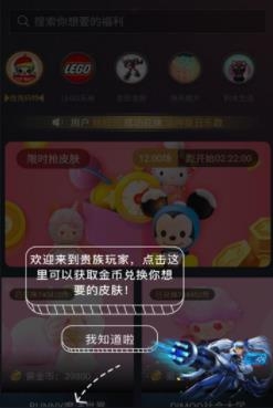 贵族玩家爆款游戏皮肤免费领
